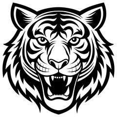 head of lion mascot,lion silhouette,vector,icon,svg,characters,Holiday t shirt,black tiger drawn trendy logo Vector illustration,tiger on a white background,eps,png