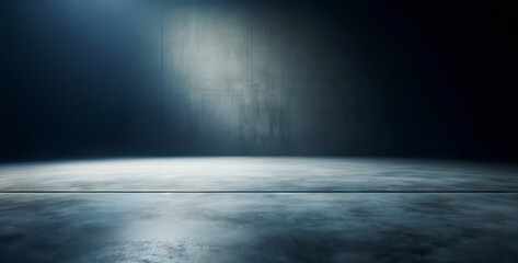 Obraz premium Intense light beams over a sleek concrete floor, symbolizing clarity and focus. Generative AI