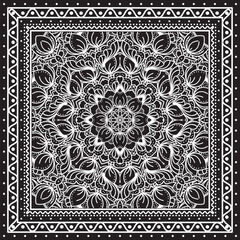 black and white lace bandanas silk scarf series