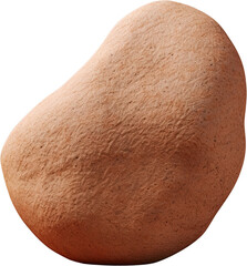 round shaped rock isolated on white background.;