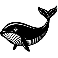 Whale mascot,Whale silhouette,vector,icon,svg,characters,Holiday t shirt,black fish drawn trendy logo Vector illustration,fish on a white background,eps,png