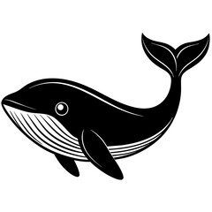 Whale mascot,Whale silhouette,vector,icon,svg,characters,Holiday t shirt,black fish drawn trendy logo Vector illustration,fish on a white background,eps,png