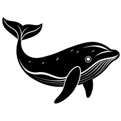 Whale mascot,Whale silhouette,vector,icon,svg,characters,Holiday t shirt,black fish drawn trendy logo Vector illustration,fish on a white background,eps,png