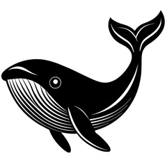 Whale mascot,Whale silhouette,vector,icon,svg,characters,Holiday t shirt,black fish drawn trendy logo Vector illustration,fish on a white background,eps,png