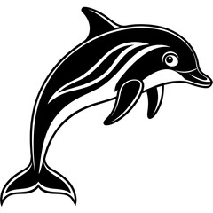 dolphin isolated on white background mascot,dolphin silhouette,vector,icon,svg,characters,Holiday t shirt,black fish drawn trendy logo Vector illustration,fish on a white background,eps,png