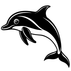 dolphin isolated on white background mascot,dolphin silhouette,vector,icon,svg,characters,Holiday t shirt,black fish drawn trendy logo Vector illustration,fish on a white background,eps,png
