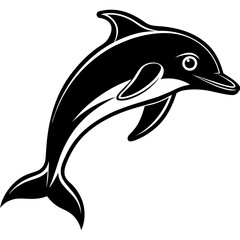 dolphin isolated on white background mascot,dolphin silhouette,vector,icon,svg,characters,Holiday t shirt,black fish drawn trendy logo Vector illustration,fish on a white background,eps,png