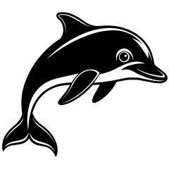 dolphin isolated on white background mascot,dolphin silhouette,vector,icon,svg,characters,Holiday t shirt,black fish drawn trendy logo Vector illustration,fish on a white background,eps,png