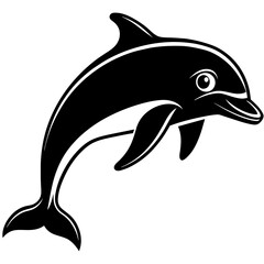 dolphin isolated on white background mascot,dolphin silhouette,vector,icon,svg,characters,Holiday t shirt,black fish drawn trendy logo Vector illustration,fish on a white background,eps,png