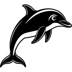 dolphin isolated on white background mascot,dolphin silhouette,vector,icon,svg,characters,Holiday t shirt,black fish drawn trendy logo Vector illustration,fish on a white background,eps,png