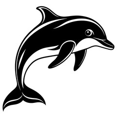 dolphin isolated on white background mascot,dolphin silhouette,vector,icon,svg,characters,Holiday t shirt,black fish drawn trendy logo Vector illustration,fish on a white background,eps,png
