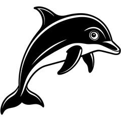 dolphin isolated on white background mascot,dolphin silhouette,vector,icon,svg,characters,Holiday t shirt,black fish drawn trendy logo Vector illustration,fish on a white background,eps,png