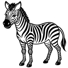 Fototapeta premium zebra vector illustration mascot,zebra silhouette,vector,icon,svg,characters,Holiday t shirt,black zebra drawn trendy logo Vector illustration,zebra on a white background,eps,png