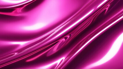 Liquid pink color abstract background metallic aluminum foil 