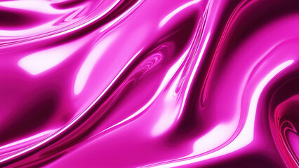 Liquid pink color abstract background metallic aluminum foil 