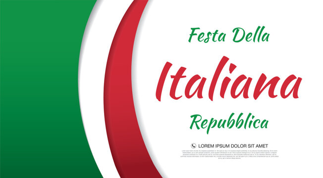 Italy, republic day. Vector graphic design
