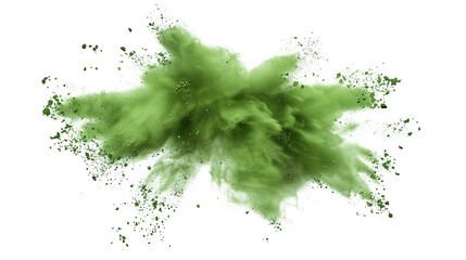Colorful green powder explosion. Generative AI - obrazy, fototapety, plakaty