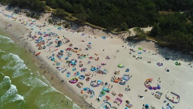 Beach Baltic Sea Rowy Plaza Morze Baltyckie Aerial View Poland