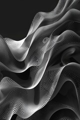 a Interwoven lines forming organic patterns