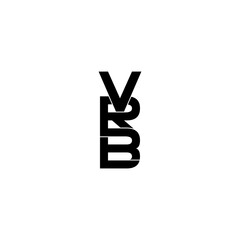 vrb lettering initial monogram logo design