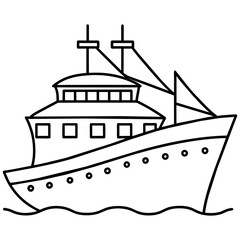 Fototapeta premium illustration of a ship