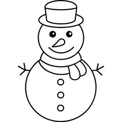 snowman in a hat illustration