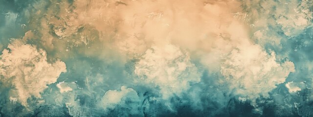 Obraz na płótnie Canvas photography backdrop texture, painted soft clouds, vintage