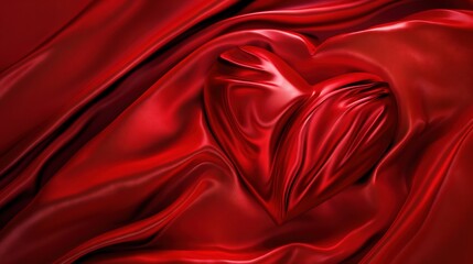 Obraz premium Symbol of Love Radiant Red Heart