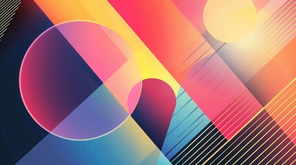 Simple geometric forms - dynamic geometric abstract background