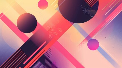Simple geometric forms - dynamic geometric abstract background