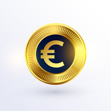 isolated and 3d euro golden coin sign design