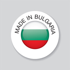 made in bulgaria. template icon design