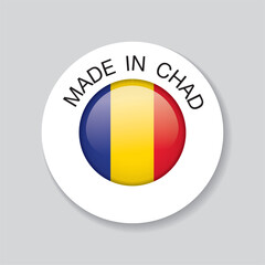 Fototapeta premium made in chad. template icon design