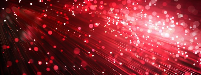 Fototapeta premium technology red and fiber optic background