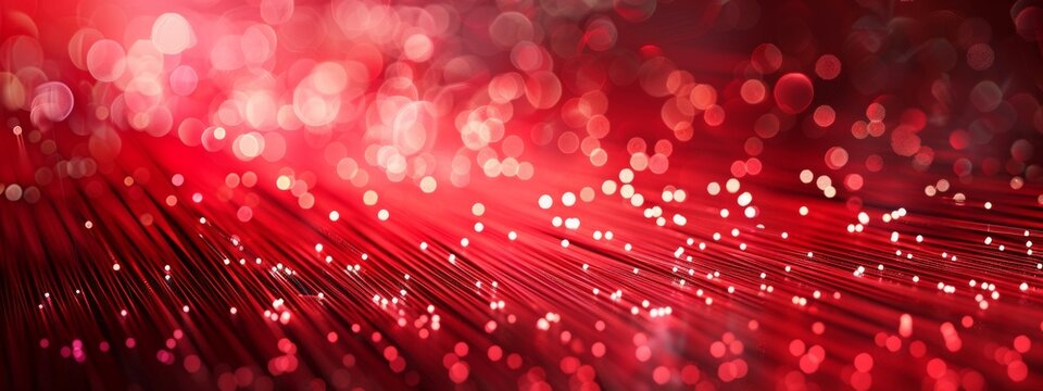 technology red and fiber optic background