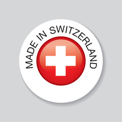 Obraz premium made in switzerland. template icon design