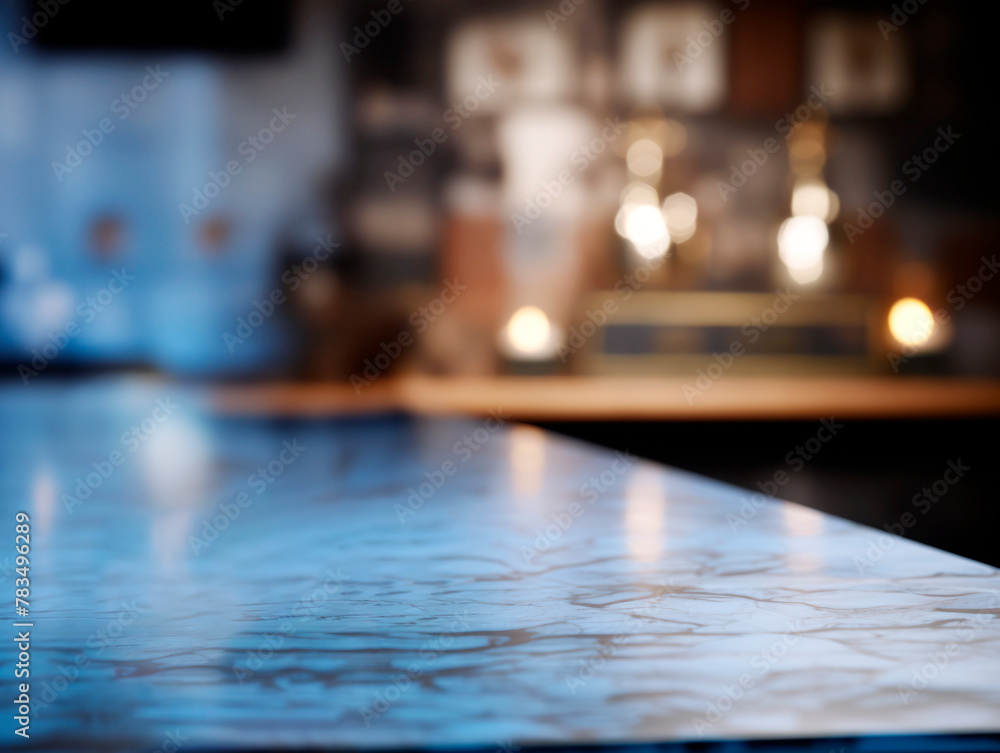 Poster close-up of a marble surface with a softly blurred background, highlighting the concept of depth and