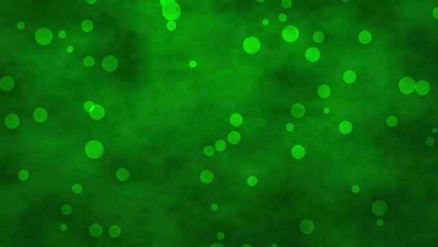 Animated Abstract Background and Fading Green Particles designed background, texture or pattern