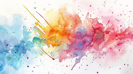 watercolor, no black lines, pastel colors, abstract, color splash