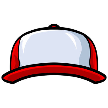 recommend clip art: Trucker Hat Red White Baseball Cap Illustration