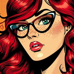woman face comic book style