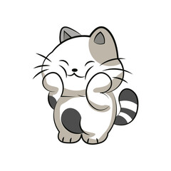 vector character simple cat funny