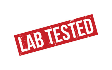 Red Lab Tested Rubber Stamp Seal Vector
