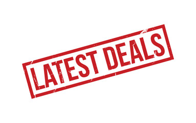 Red Latest Deals Rubber Stamp Seal Vector
