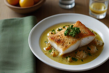 Salmon steak grilled fastfood