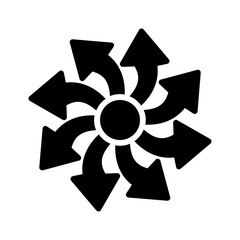 Vector solid black icon for Versatile