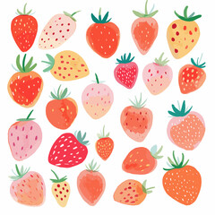 seamless pattern with strawberries