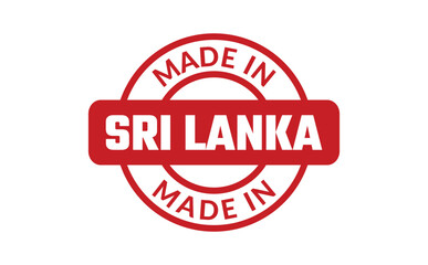 Fototapeta na wymiar Made In Sri Lanka Rubber Stamp