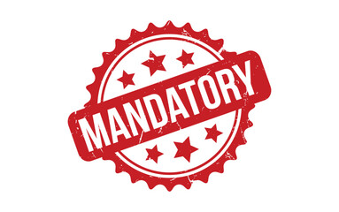 Mandatory rubber grunge stamp seal vector