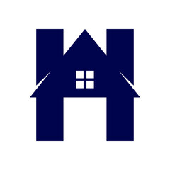 House Letter H Company Vector Logo